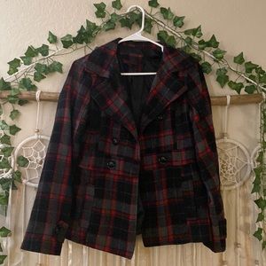 Plaid PeaCoat